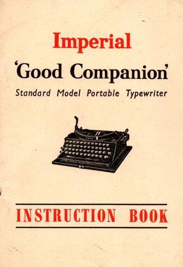 ‘IMPERIAL GOOD COMPANION 1’ *PURPLE* TYPEWRITER RIBBON-MANUAL WIND+INSTRUCTIONS 